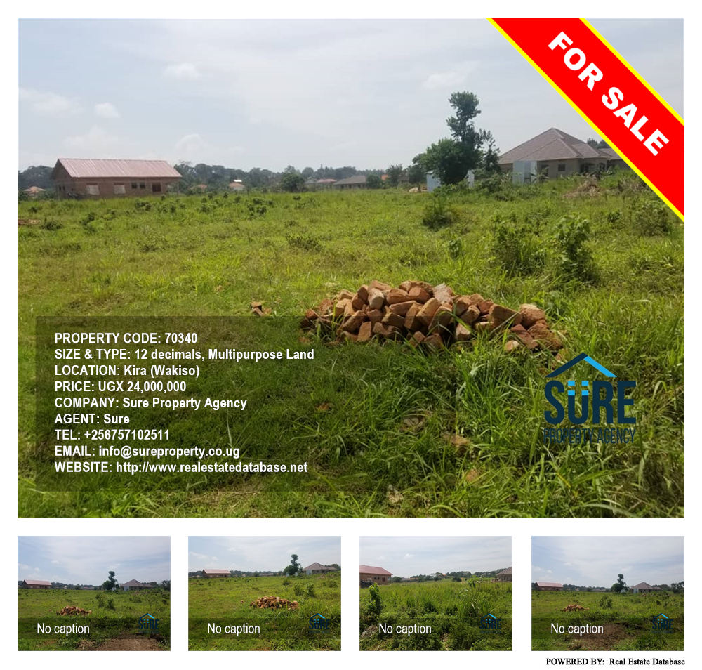Multipurpose Land  for sale in Kira Wakiso Uganda, code: 70340