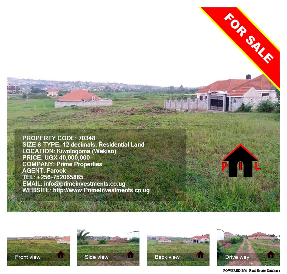 Residential Land  for sale in Kiwologoma Wakiso Uganda, code: 70348