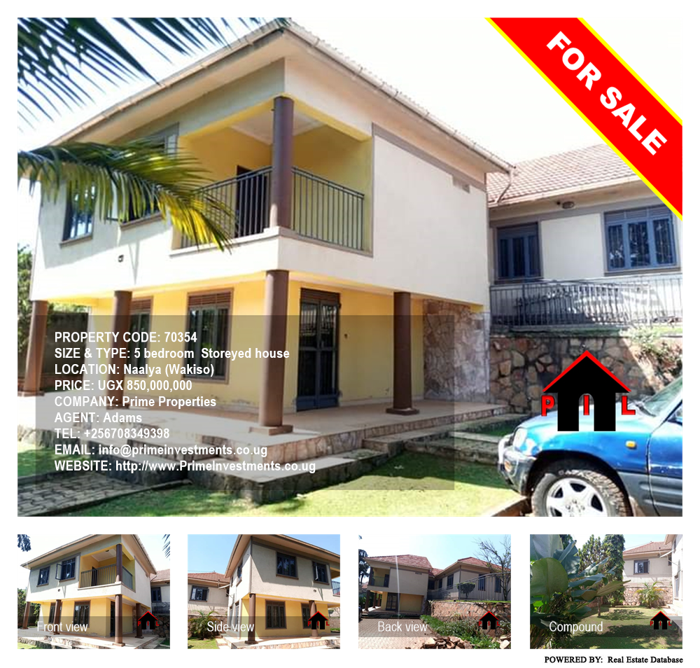 5 bedroom Storeyed house  for sale in Naalya Wakiso Uganda, code: 70354