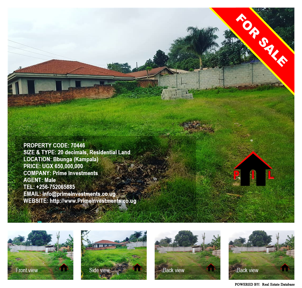 Residential Land  for sale in Bbunga Kampala Uganda, code: 70446