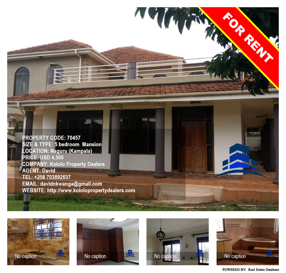 5 bedroom Mansion  for rent in Naguru Kampala Uganda, code: 70457
