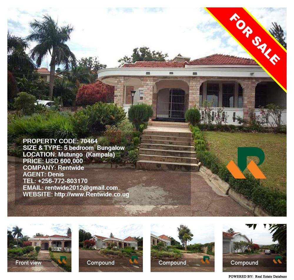 5 bedroom Bungalow  for sale in Mutungo Kampala Uganda, code: 70464