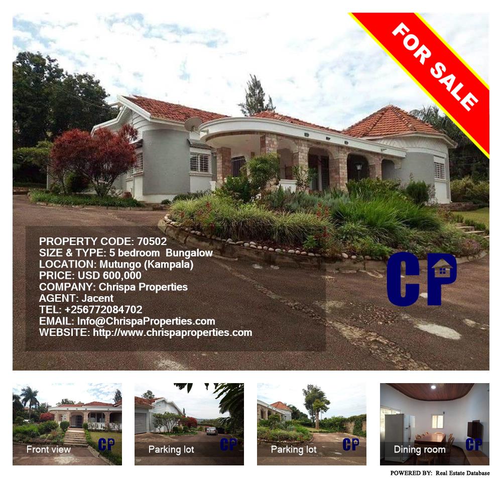 5 bedroom Bungalow  for sale in Mutungo Kampala Uganda, code: 70502