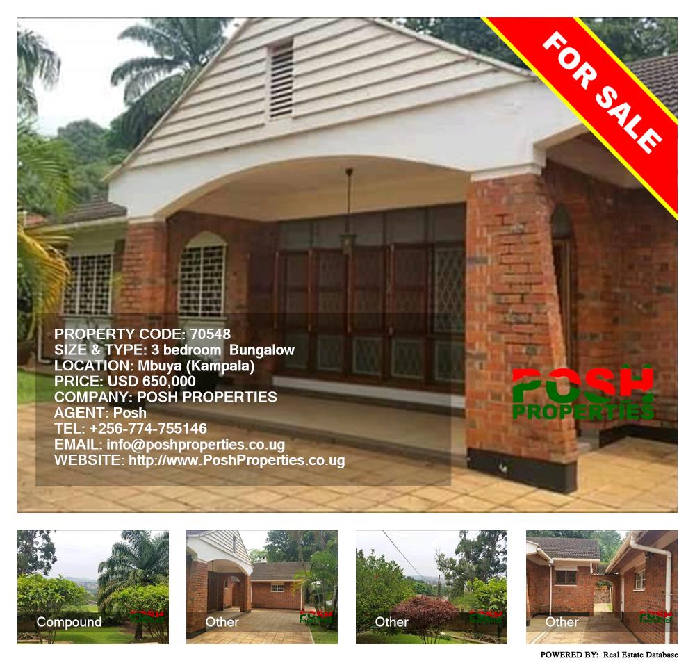 3 bedroom Bungalow  for sale in Mbuya Kampala Uganda, code: 70548