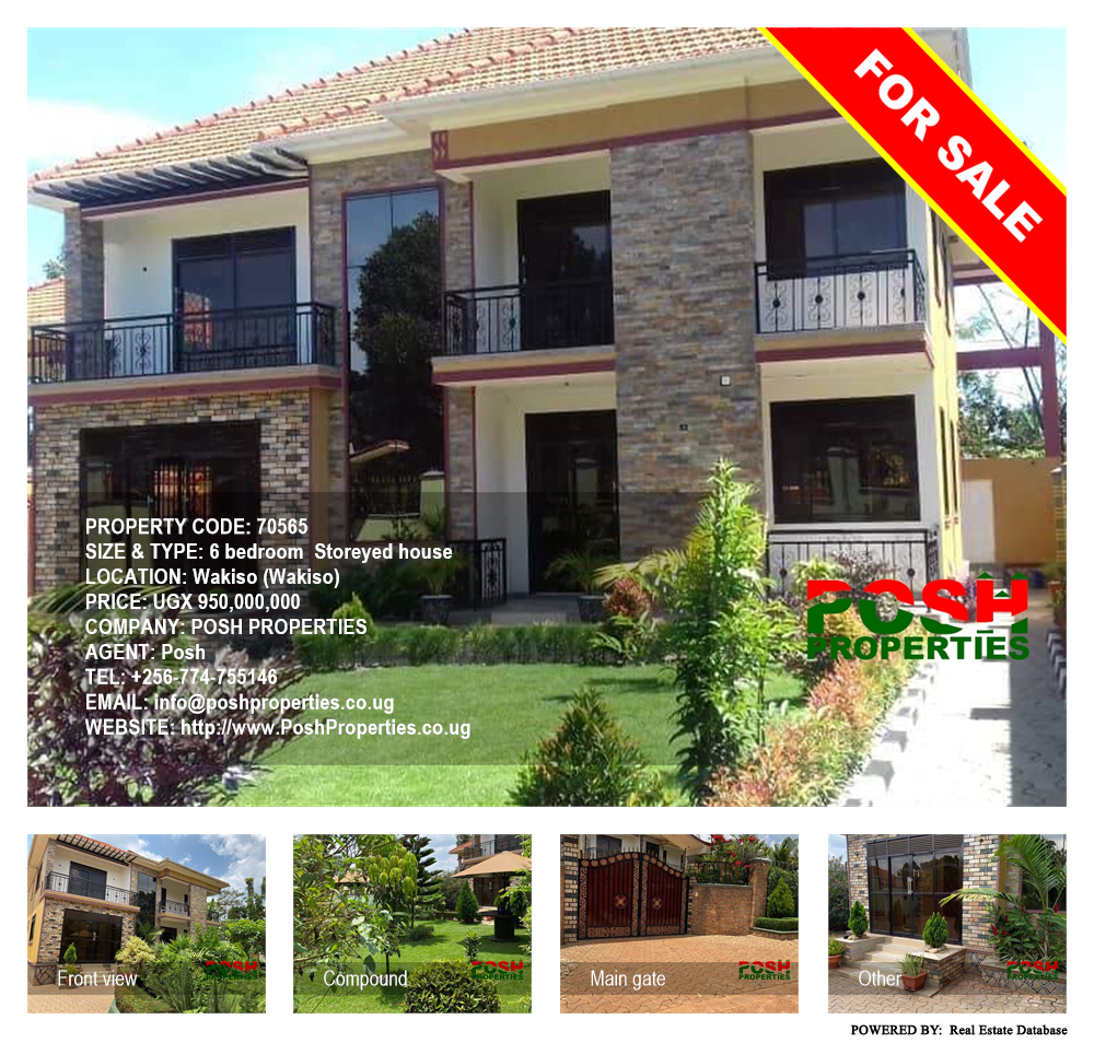 6 bedroom Storeyed house  for sale in Wakisotowncenter Wakiso Uganda, code: 70565