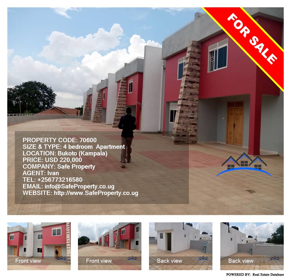 4 bedroom Apartment  for sale in Bukoto Kampala Uganda, code: 70600