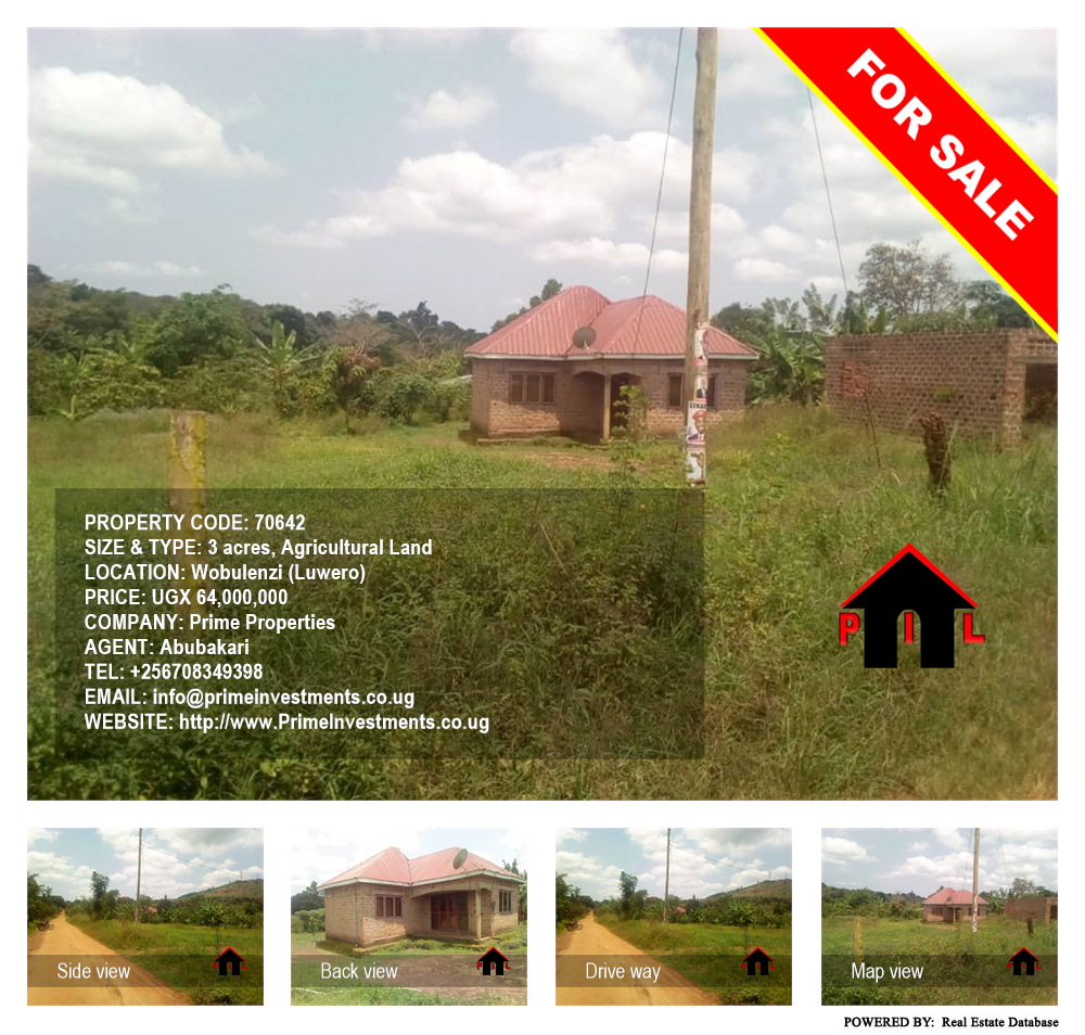 Agricultural Land  for sale in Wobulenzi Luweero Uganda, code: 70642