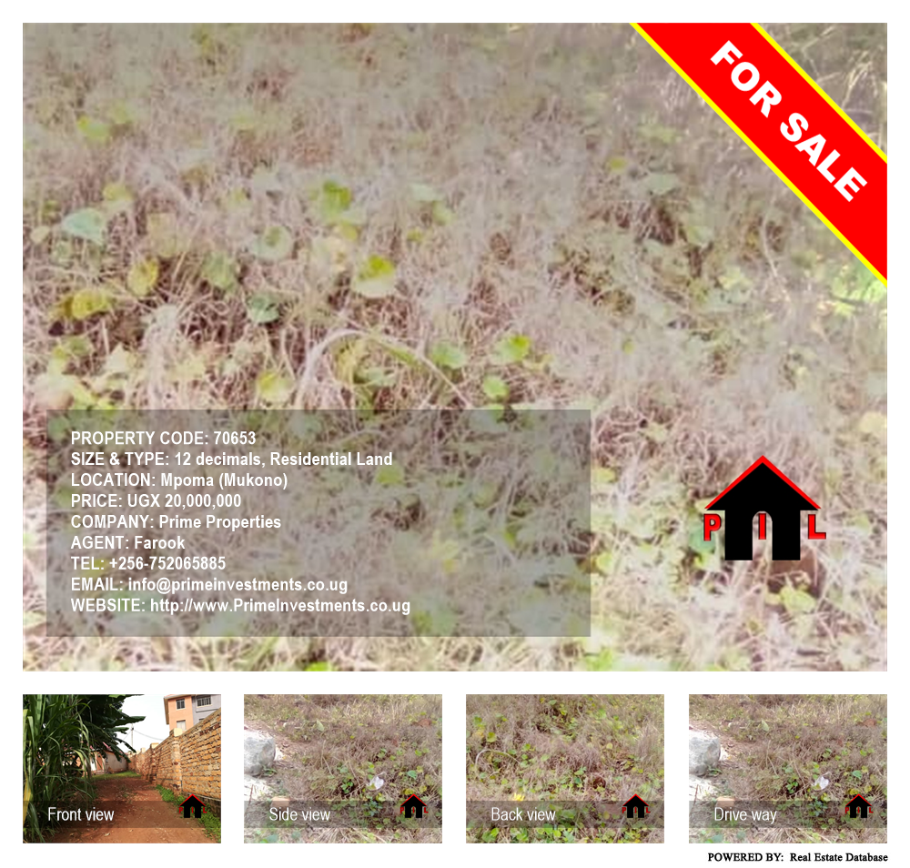 Residential Land  for sale in Mpoma Mukono Uganda, code: 70653