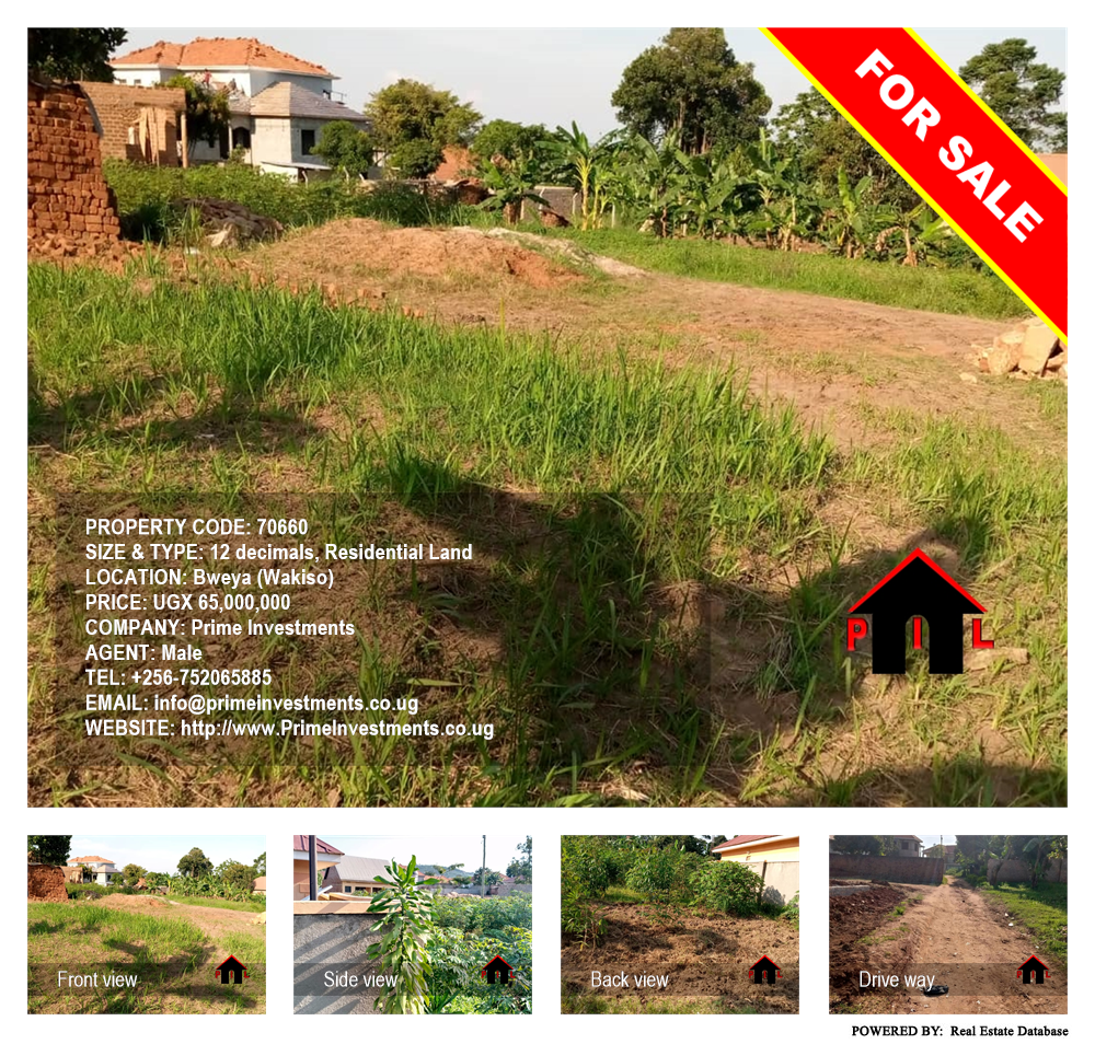 Residential Land  for sale in Bweya Wakiso Uganda, code: 70660