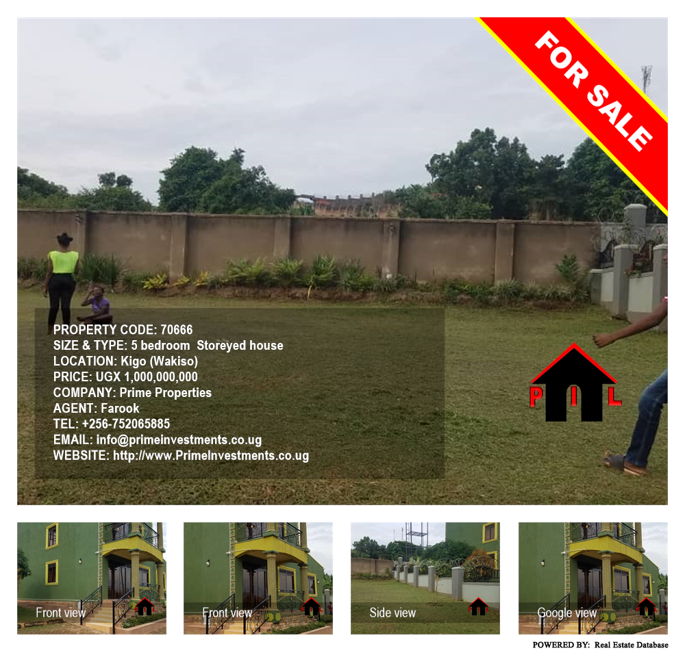 5 bedroom Storeyed house  for sale in Kigo Wakiso Uganda, code: 70666