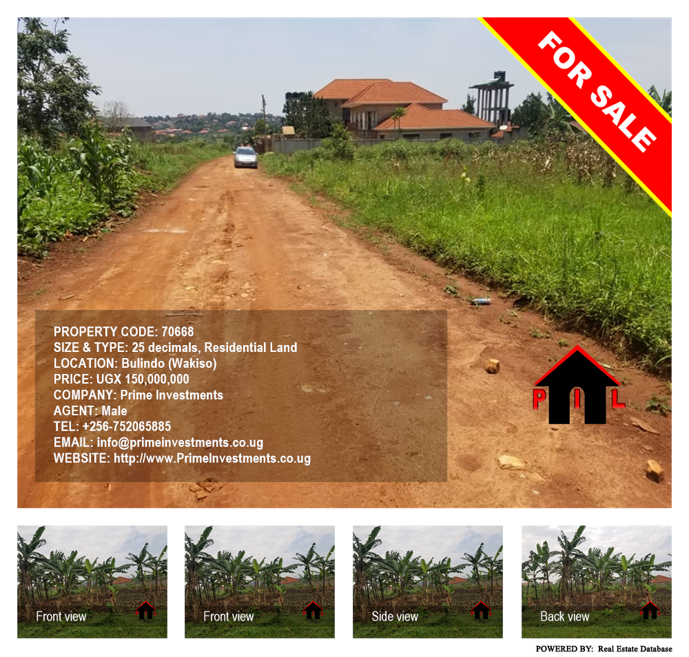 Residential Land  for sale in Bulindo Wakiso Uganda, code: 70668