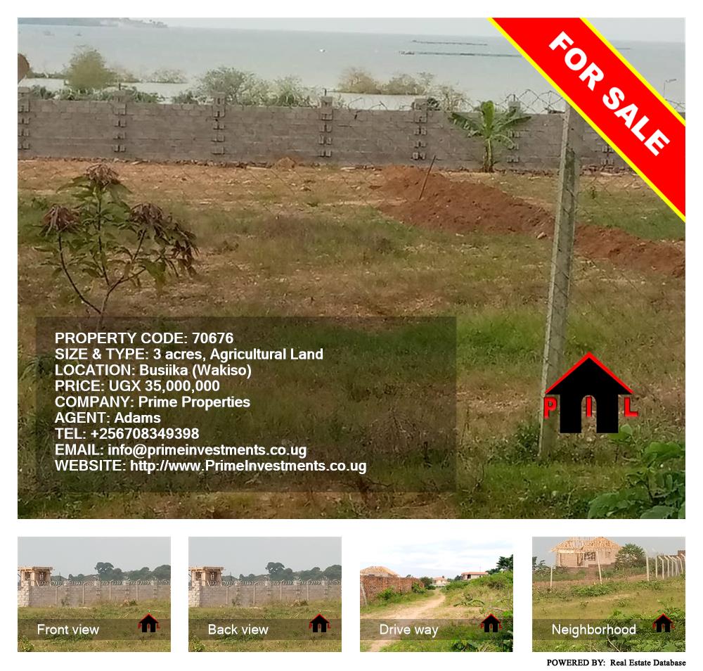 Agricultural Land  for sale in Busiika Wakiso Uganda, code: 70676