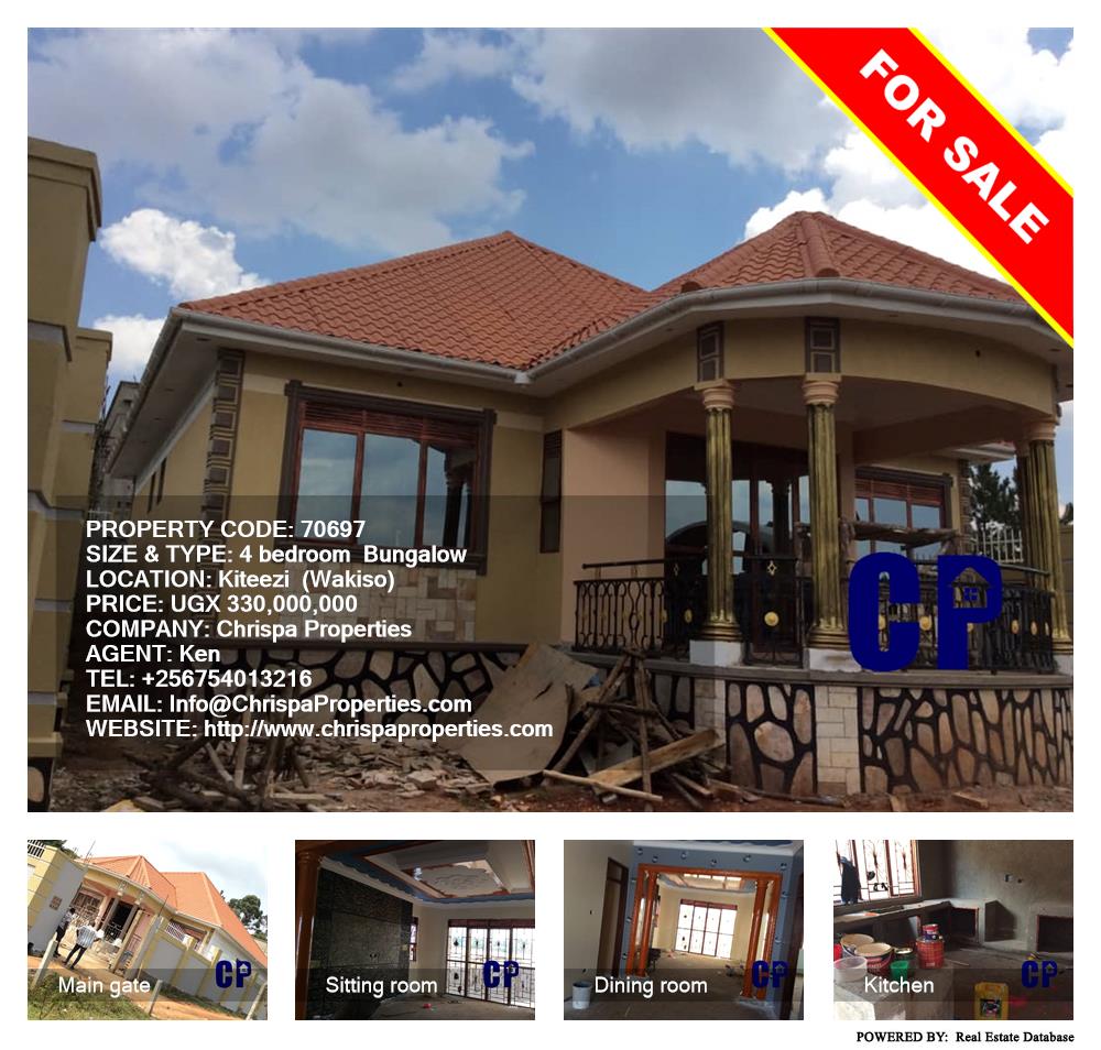 4 bedroom Bungalow  for sale in Kiteezi Wakiso Uganda, code: 70697