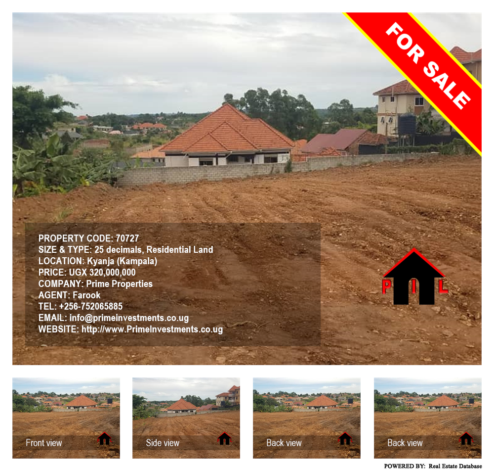 Residential Land  for sale in Kyanja Kampala Uganda, code: 70727