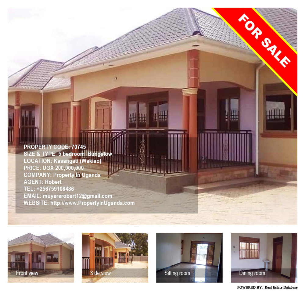 5 bedroom Bungalow  for sale in Kasangati Wakiso Uganda, code: 70745