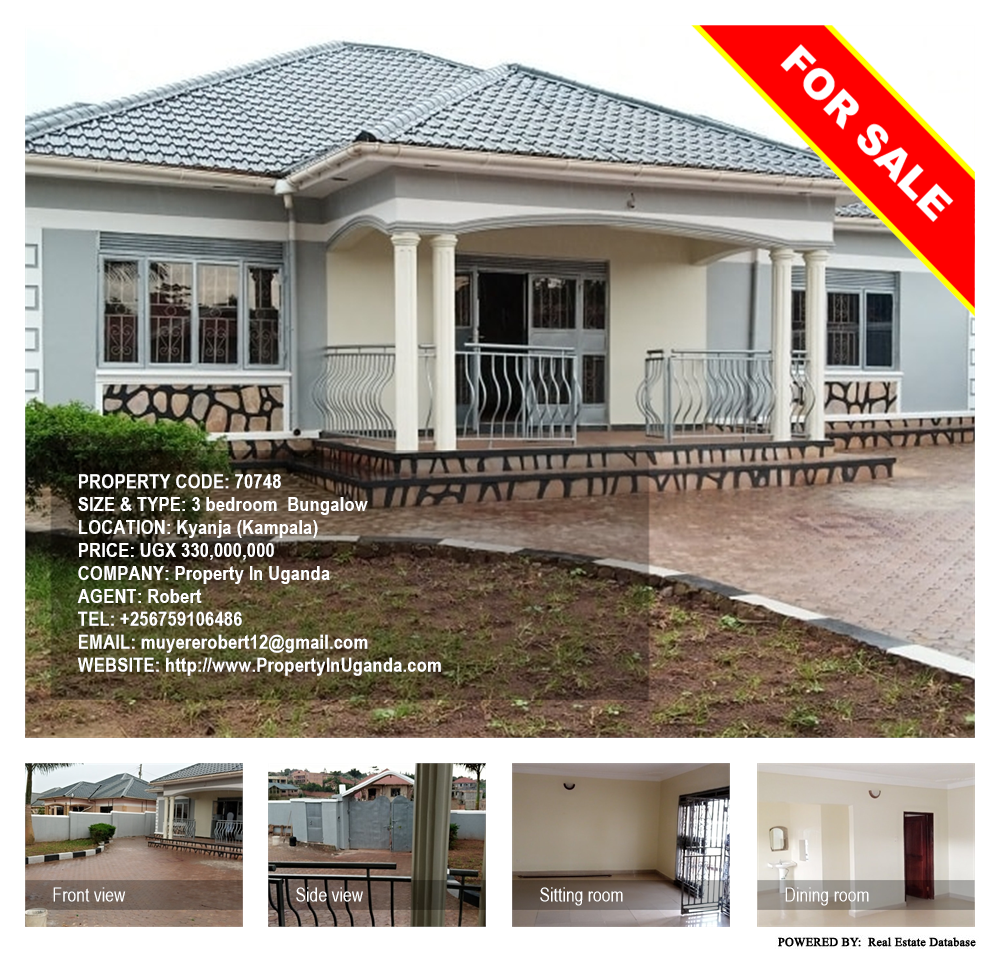 3 bedroom Bungalow  for sale in Kyanja Kampala Uganda, code: 70748