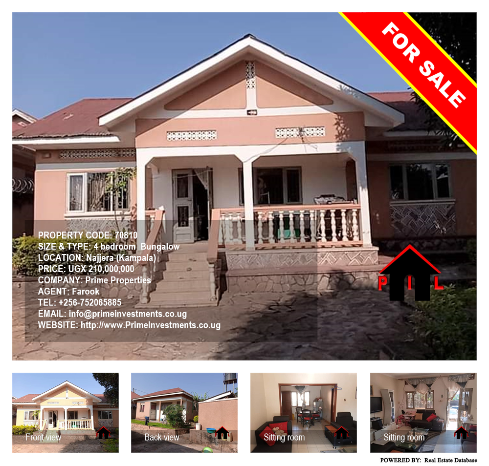 4 bedroom Bungalow  for sale in Najjera Kampala Uganda, code: 70810