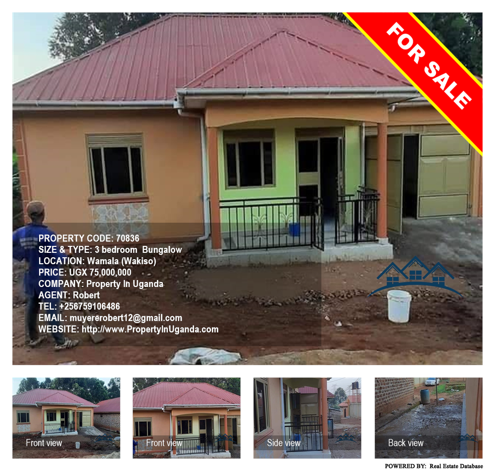 3 bedroom Bungalow  for sale in Wamala Wakiso Uganda, code: 70836