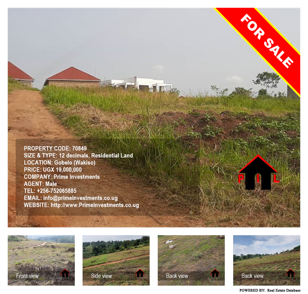 Residential Land  for sale in Gobelo Wakiso Uganda, code: 70849