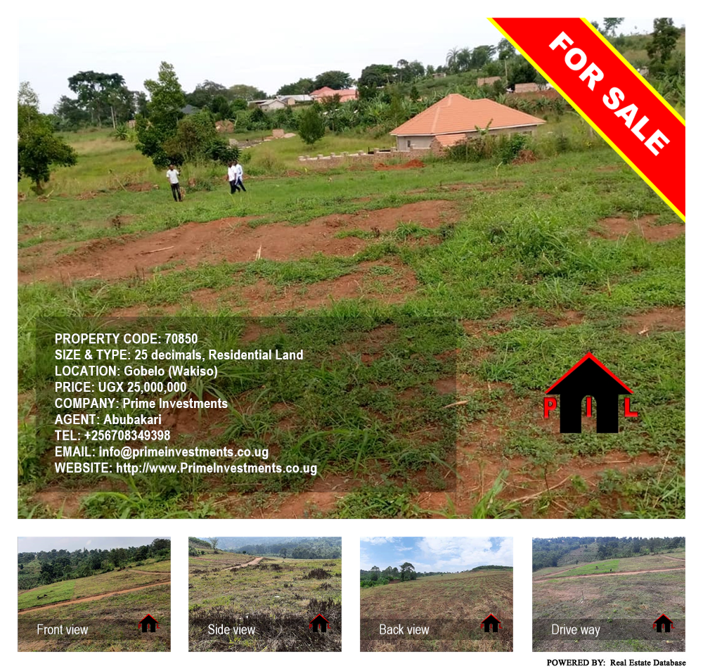 Residential Land  for sale in Gobelo Wakiso Uganda, code: 70850