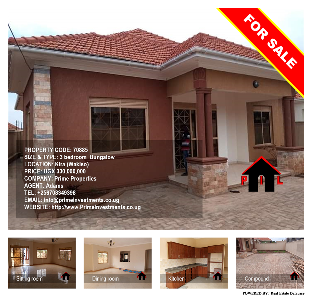 3 bedroom Bungalow  for sale in Kira Wakiso Uganda, code: 70885