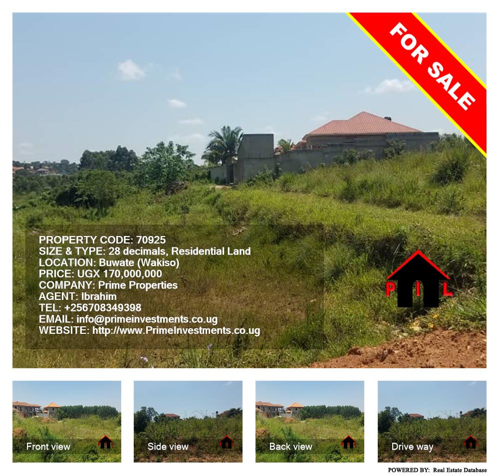 Residential Land  for sale in Buwaate Wakiso Uganda, code: 70925