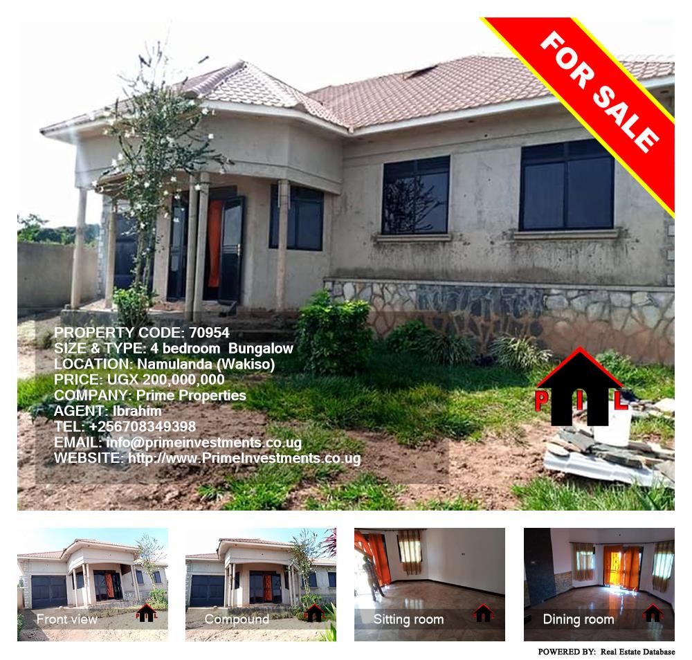 4 bedroom Bungalow  for sale in Namulanda Wakiso Uganda, code: 70954