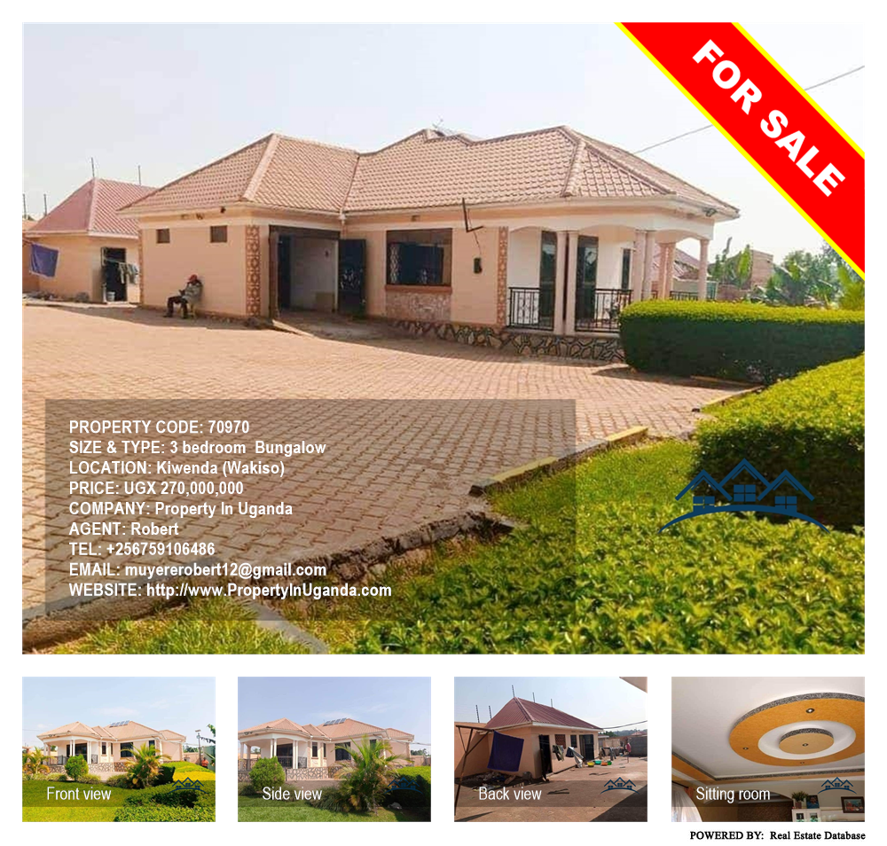 3 bedroom Bungalow  for sale in Kiwenda Wakiso Uganda, code: 70970