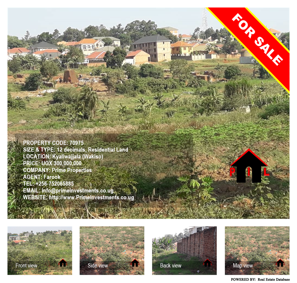 Residential Land  for sale in Kyaliwajjala Wakiso Uganda, code: 70975