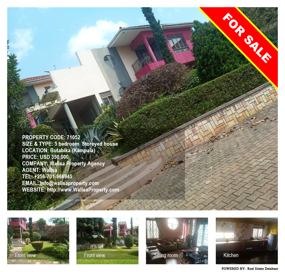 5 bedroom Storeyed house  for sale in Butabika Kampala Uganda, code: 71052