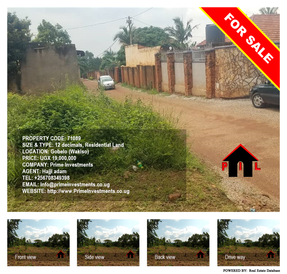 Residential Land  for sale in Gobelo Wakiso Uganda, code: 71089