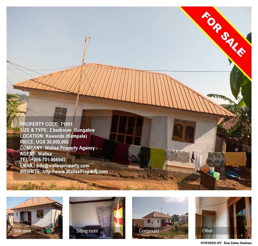 2 bedroom Bungalow  for sale in Kawanda Kampala Uganda, code: 71091