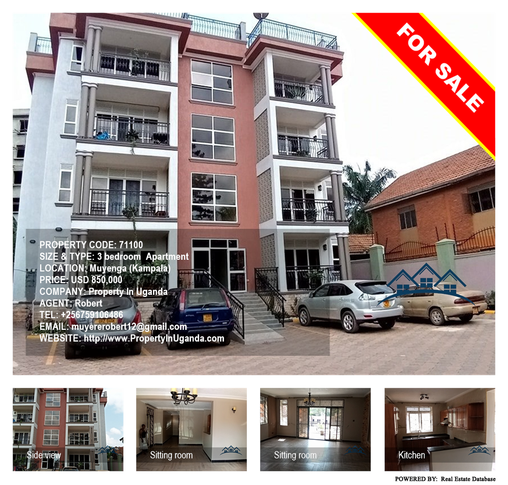 3 bedroom Apartment  for sale in Muyenga Kampala Uganda, code: 71100