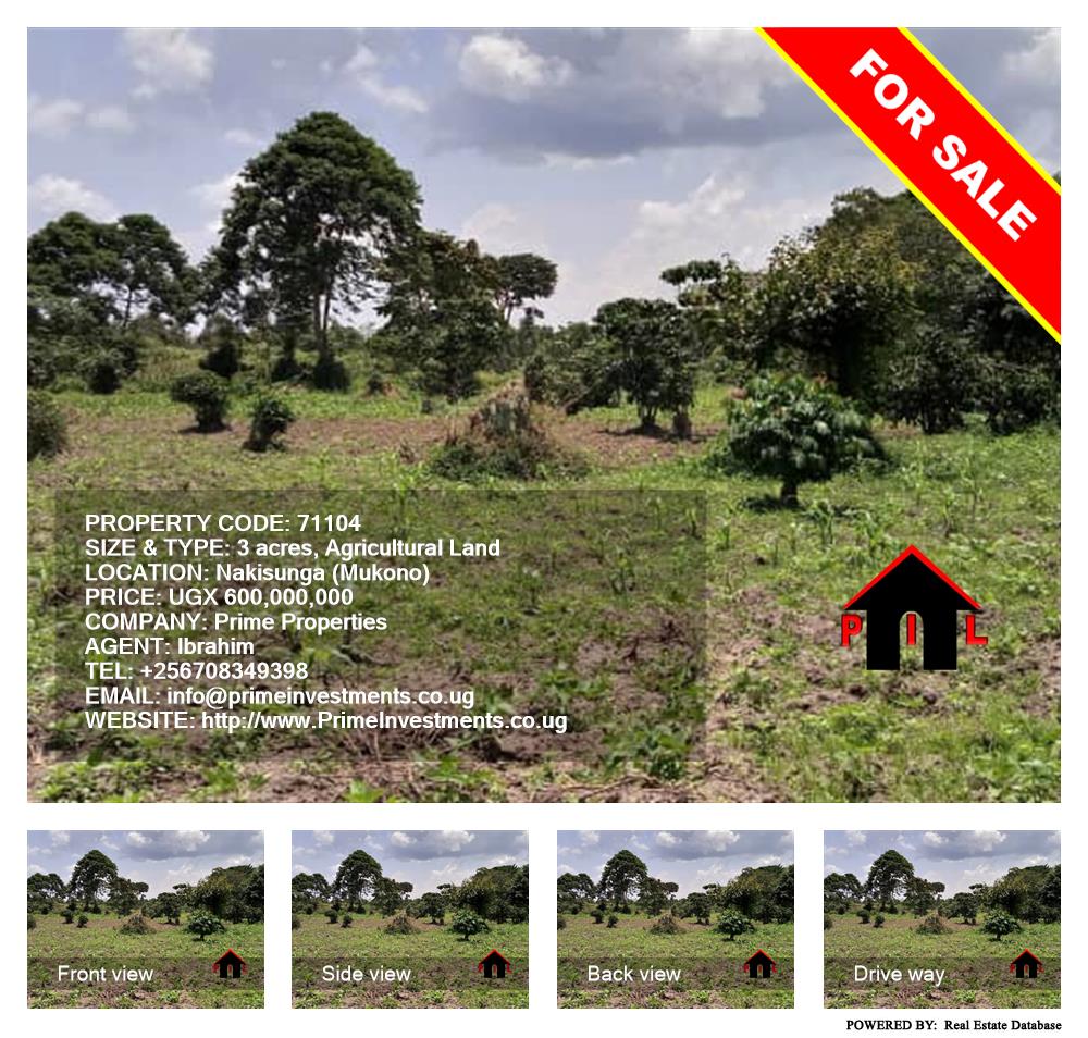 Agricultural Land  for sale in Nakisunga Mukono Uganda, code: 71104