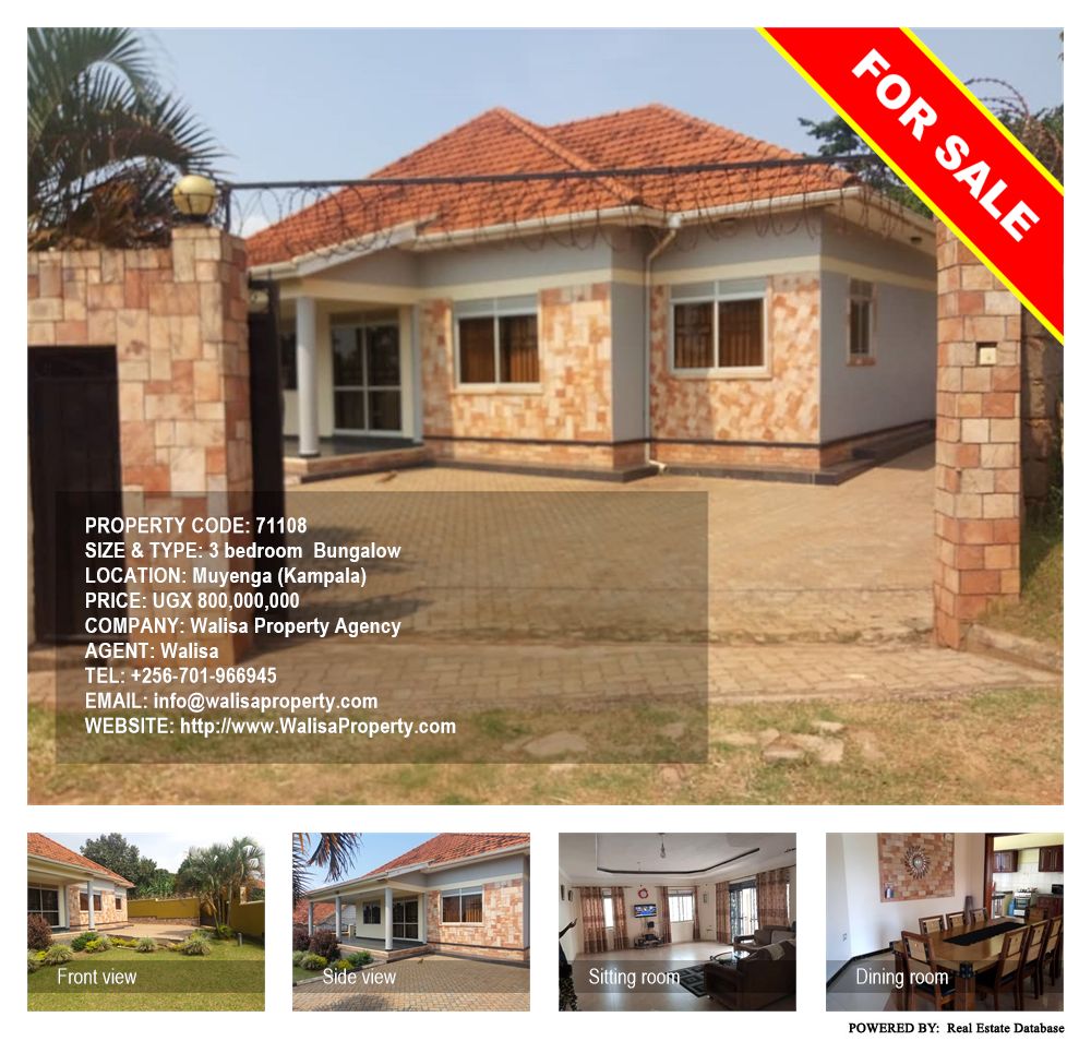 3 bedroom Bungalow  for sale in Muyenga Kampala Uganda, code: 71108