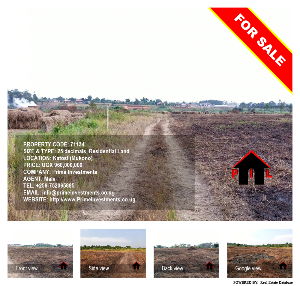Residential Land  for sale in Katosi Mukono Uganda, code: 71134