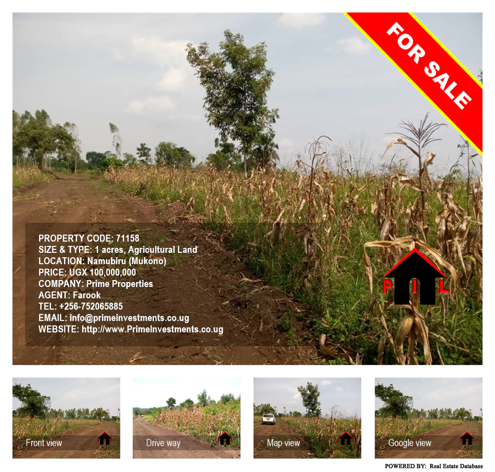 Agricultural Land  for sale in Namubiru Mukono Uganda, code: 71158