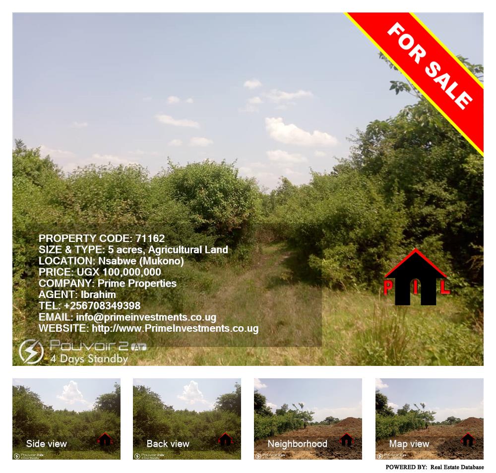 Agricultural Land  for sale in Nsabwe Mukono Uganda, code: 71162