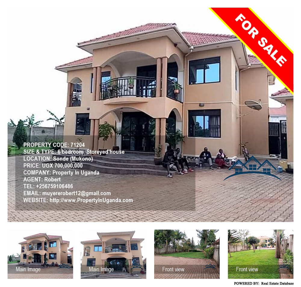 6 bedroom Storeyed house  for sale in Sonde Mukono Uganda, code: 71204