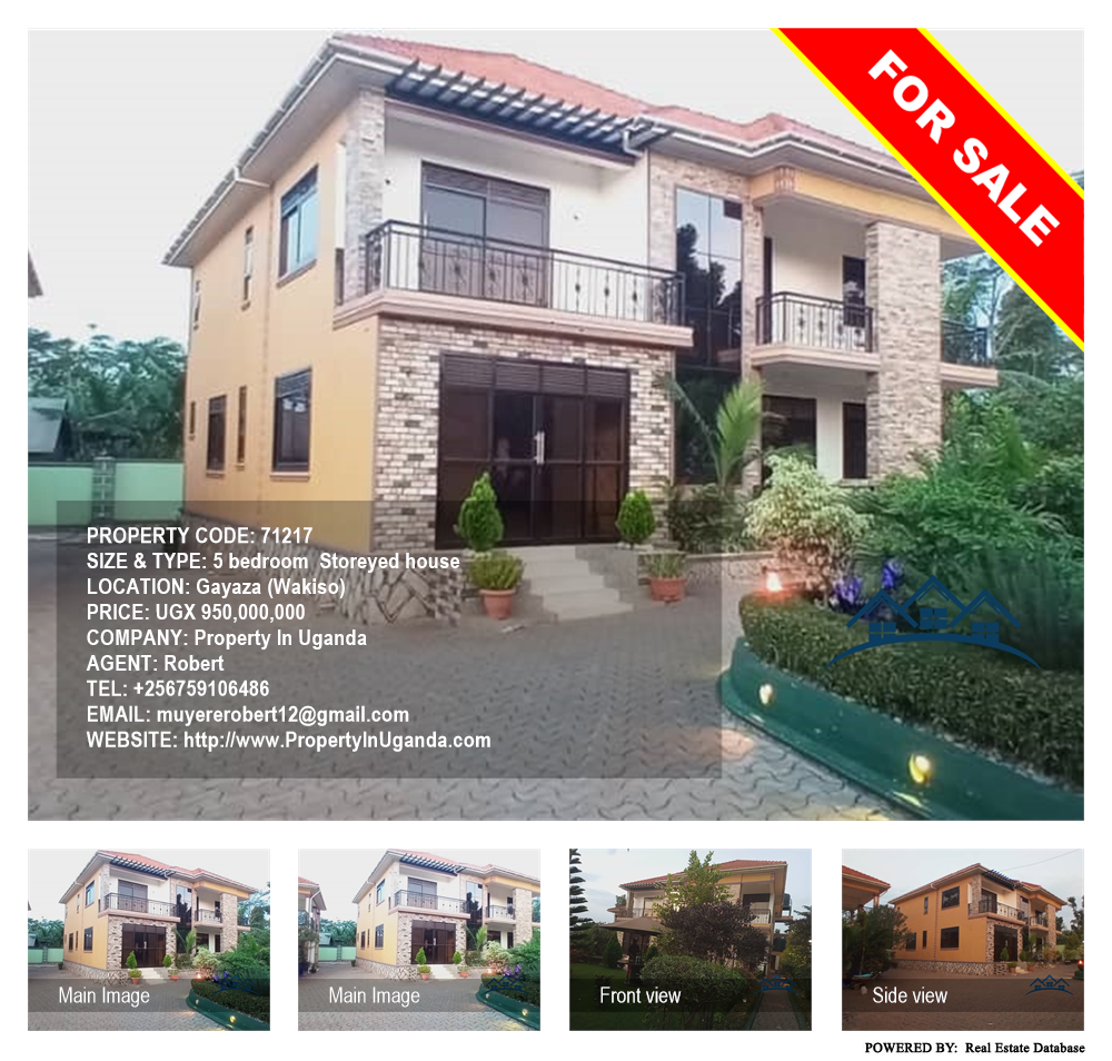 5 bedroom Storeyed house  for sale in Gayaza Wakiso Uganda, code: 71217