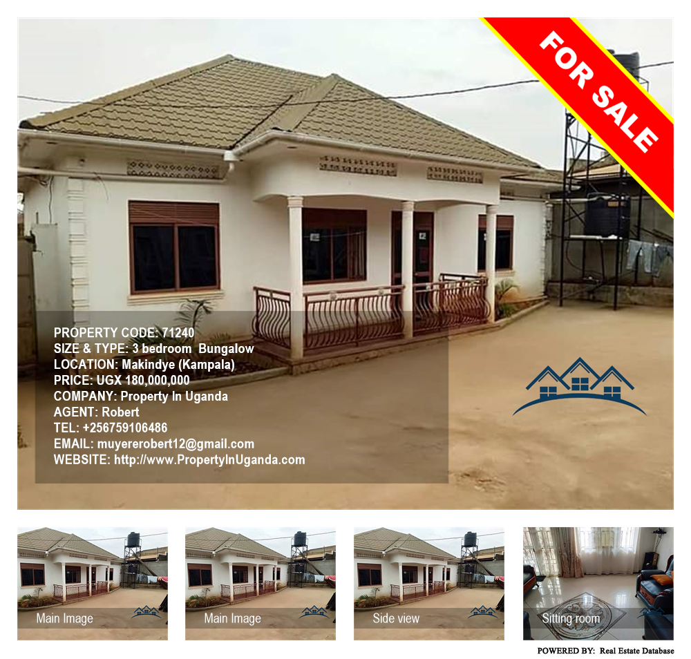 3 bedroom Bungalow  for sale in Makindye Kampala Uganda, code: 71240