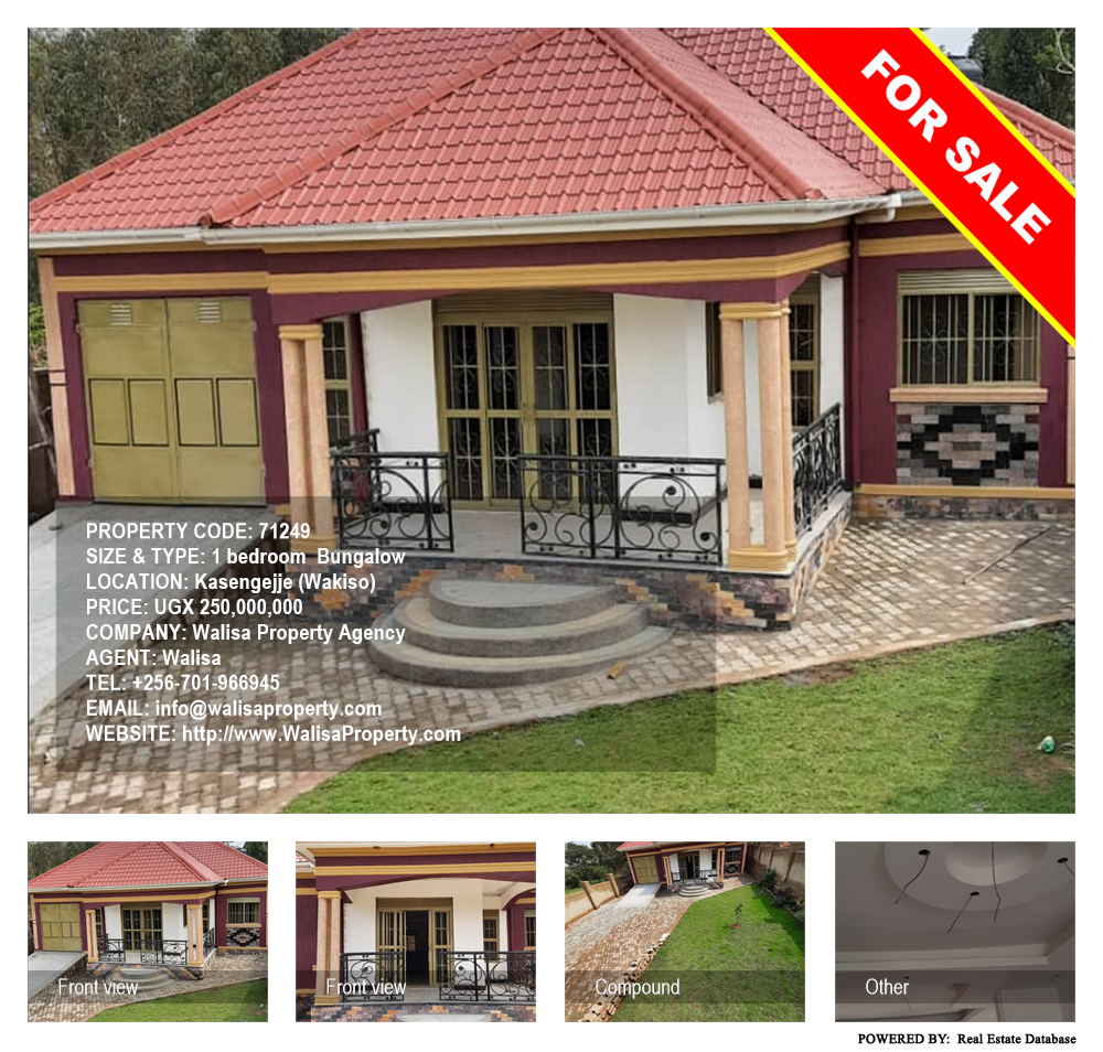 1 bedroom Bungalow  for sale in Kasengejje Wakiso Uganda, code: 71249