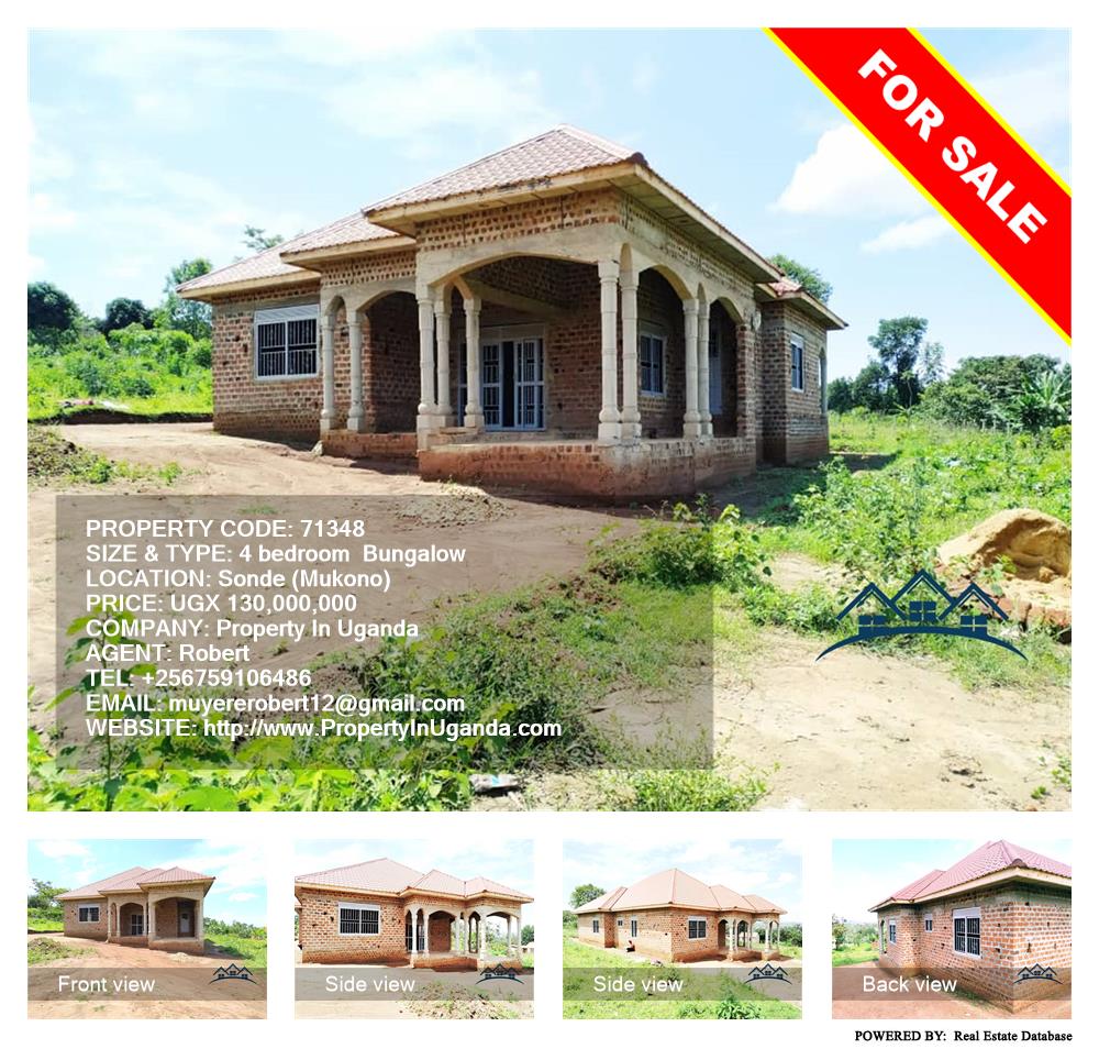 4 bedroom Bungalow  for sale in Sonde Mukono Uganda, code: 71348