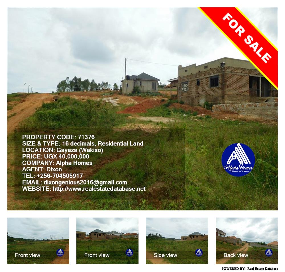 Residential Land  for sale in Gayaza Wakiso Uganda, code: 71376