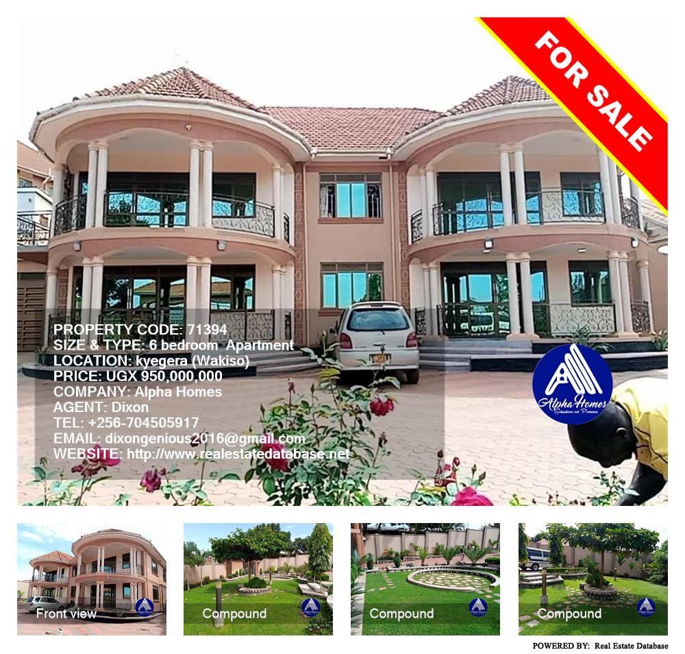 6 bedroom Apartment  for sale in Kyengela Wakiso Uganda, code: 71394