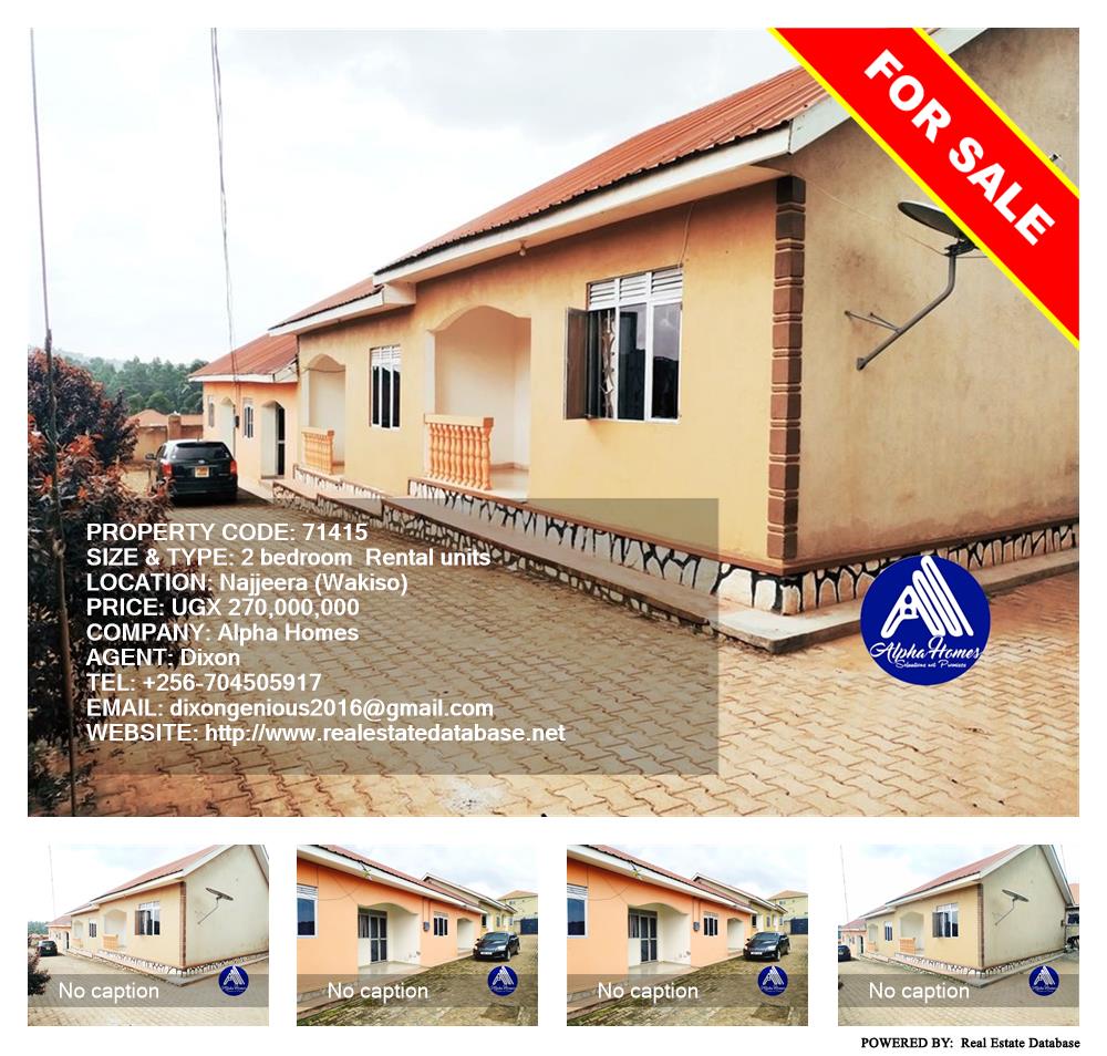 2 bedroom Rental units  for sale in Najjera Wakiso Uganda, code: 71415