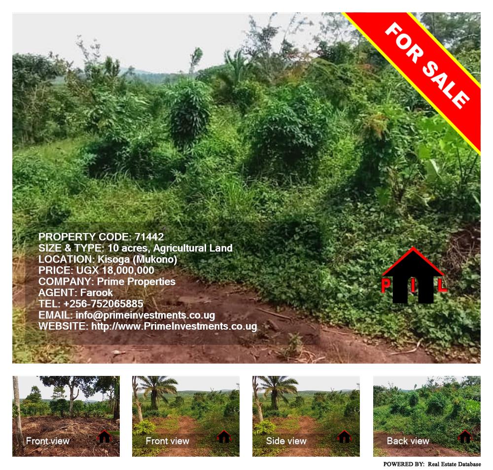 Agricultural Land  for sale in Kisoga Mukono Uganda, code: 71442