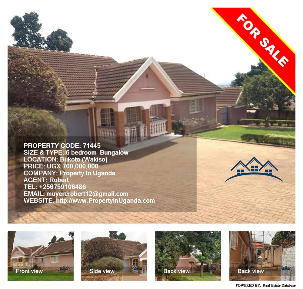 6 bedroom Bungalow  for sale in Bukoto Wakiso Uganda, code: 71445
