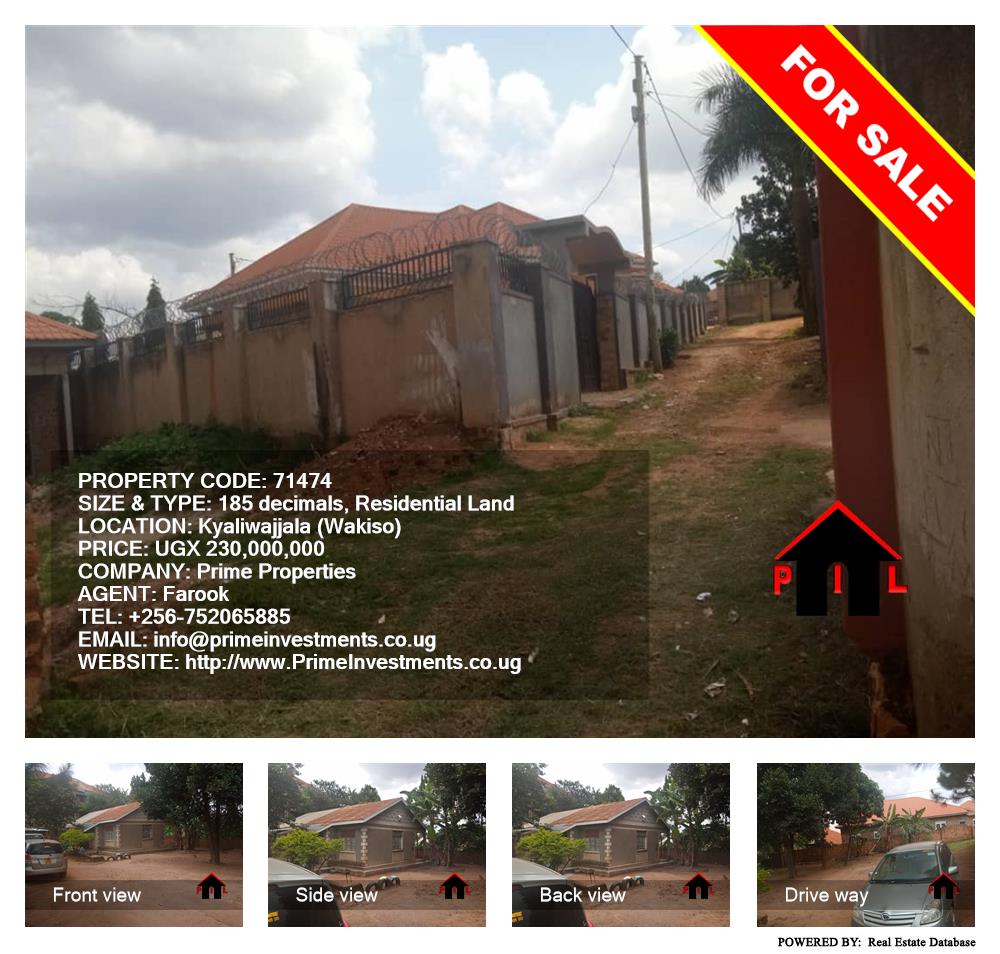 Residential Land  for sale in Kyaliwajjala Wakiso Uganda, code: 71474