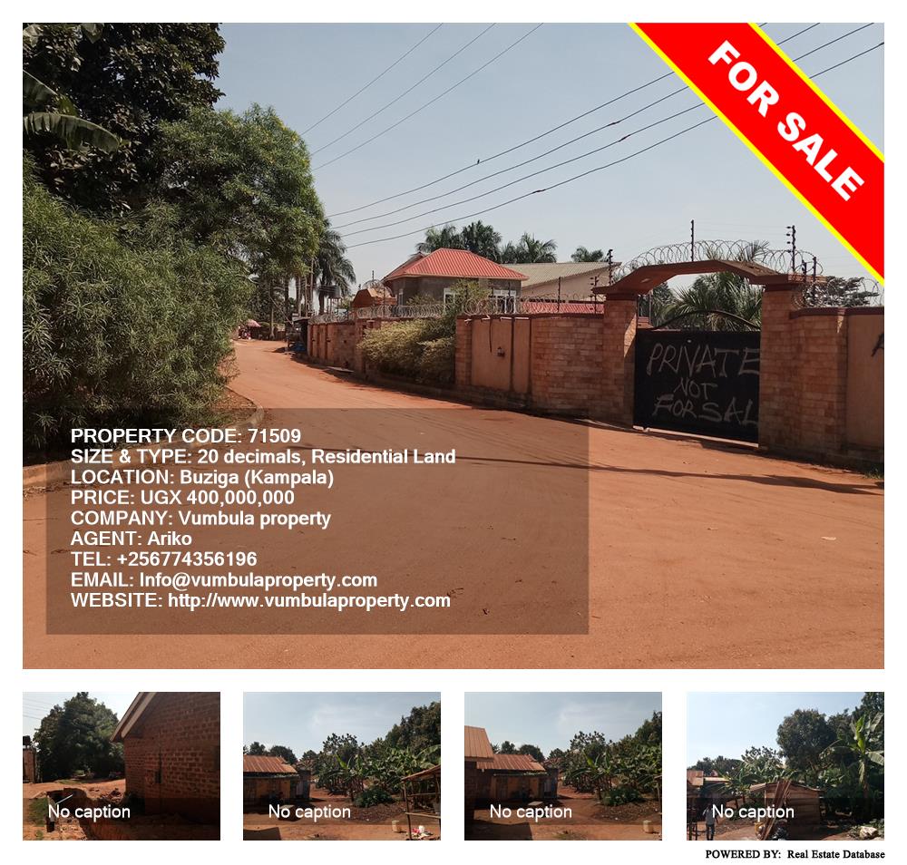 Residential Land  for sale in Buziga Kampala Uganda, code: 71509